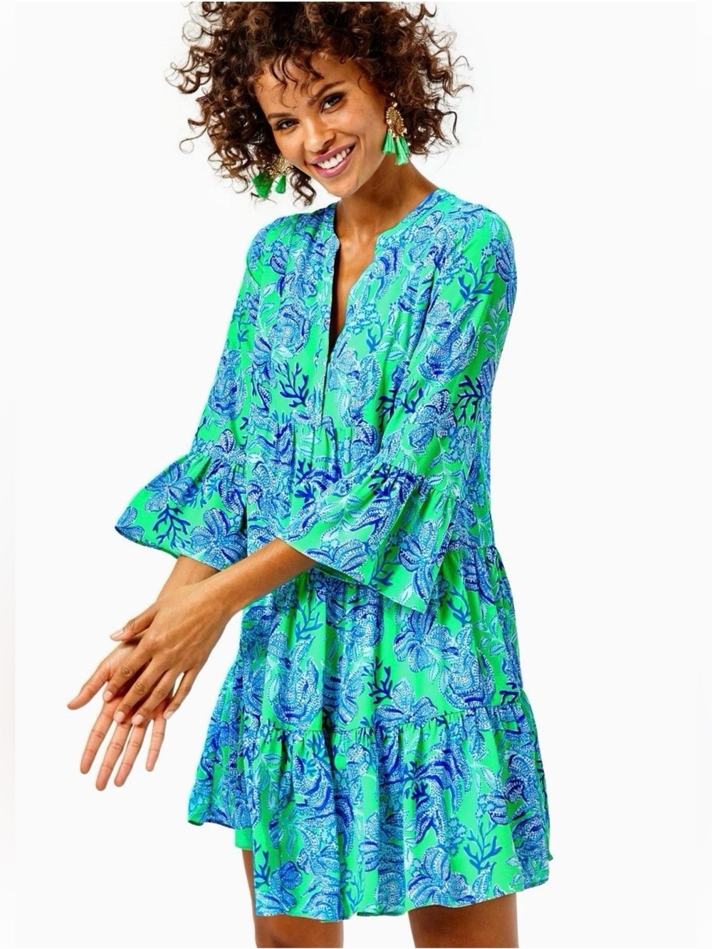 Lilly Pulitzer NWT Gabriel Dress Keepin It Reel 🦄 Size 2,4